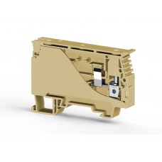 Клеммник с держ. предохр. (6.35x31,75) на DIN-рейку, 6 мм.кв. (бежевый); ASK 4S