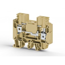 Клеммник измерительный с возм. установки штекерных перемычек, 10мм.кв., (бежевый); WGO2IR