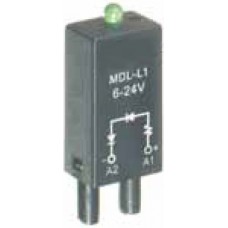 MDL-A/LDD 6-24VDC; Модуль защиты и индикации реле (LED+DIODE, 6-24VDC; A1- A2+)