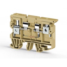 Клеммник с держ. предохр. (5х20, 5х25) с индикацией 48VAC на DIN-рейку, 6 мм.кв. (бежевый);  ASK 2LD (48 VAC)