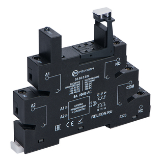 Розетка для реле серии RP3 с винтовыми зажимами; 8А (110-115В AC/DC)