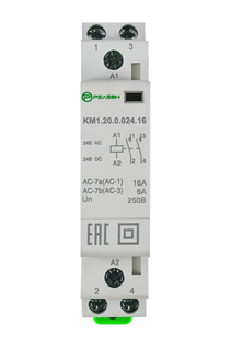 Модульный контактор 2НО контакта 16А (12В AC/DC)