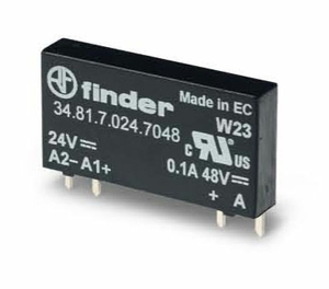 Ультратонкое твердотельное реле; выход 0,1A(48В DC); вход 24В DC; влагозащита RTIII