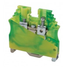 Клеммник на DIN-рейку 10 мм.кв., (земля); AVK6/10T