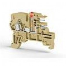 Клеммник пружинный с разъёмом, с индикацией 24 VDC, на DIN-рейку, 2,5 мм.кв., (бежевый); PCY 2,5L