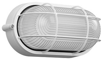 Светильник НПП1402 белый/овал с реш.60Вт IP54 IEK