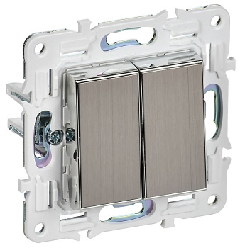 SKANDY Выключ. 2-кл. перекр. 10А SK-V06N никель IEK SKANDY Выключ. 2-кл. перекр. 10А SK-V06N никель IEK