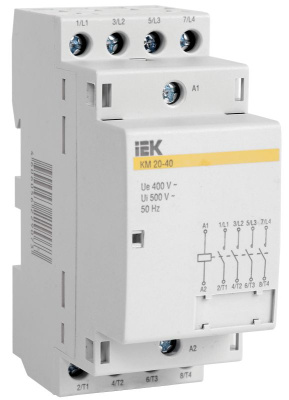 Контактор модульный КМ63-40 AC/DC ИЭК  (4шт/упак)