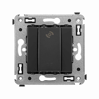 Диммер кнопочный в стену для LED ламп, "Avanti", "Черный матовый"