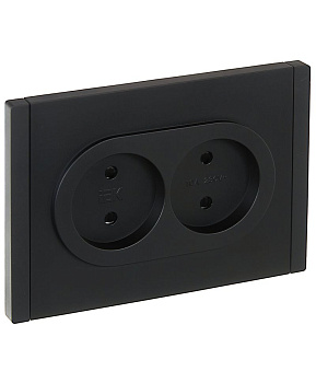 FORTE&PIANO Роз. 2-я без з/к с з/ш б/к 10А FP125 чер. IEK