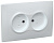 РСш12-2-КБ Розетка 2местн. без з/к с защ.штор. 10А КВАРТА (белый)