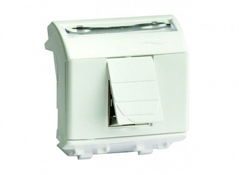 Ком.роз. RJ45 кат.5e, Brava, белая, 2мод Ком.роз. RJ45 кат.5e, Brava, белая, 2мод