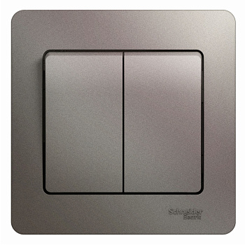 GLOSSA 2-клавишный ВЫКЛЮЧАТЕЛЬ,сх.5,10AX, в сборе, ПЛАТИНА GLOSSA 2-клавишный ВЫКЛЮЧАТЕЛЬ,сх.5,10AX, в сборе, ПЛАТИНА