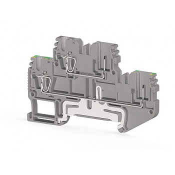 Четырехполюсная пружинно-зажимная клемма CTP 2,5-FT (серая)