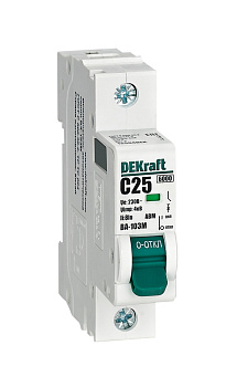 Авт. выкл. без теплозащиты 1P 25А х-ка C 6кА ВА-103M