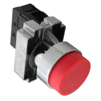 Кнопка управления NP2-BL42 без подсветки, красная, 1НЗ IP40 (CHINT)