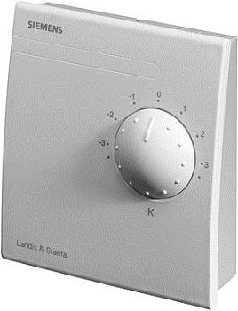 Датчик температуры комнатный,LG-Ni 1000, 0…+50 ºС, с регулятором уставки +/-3К Датчик температуры комнатный,LG-Ni 1000, 0…+50 ºС, с регулятором уставки +/-3К