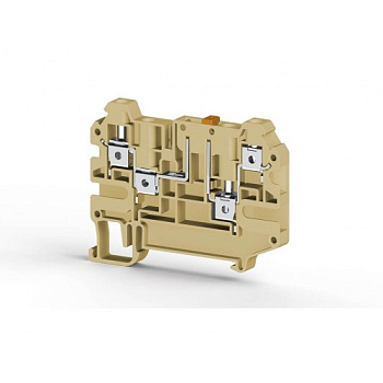 Клеммник 4-х выводной с размыкателем, 4 мм.кв., (бежевый); AVK 4 CCA