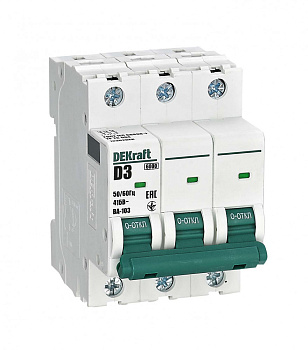 Авт. выкл. 3Р 3А х-ка D ВА-103 6кА