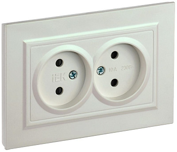 BRITE Роз. 2-я без з/к с з/ш 10А в сб. РСш12-2-БрЖ жемч. IEK