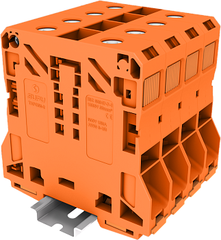 TAPO50-2-OG Клемма сильноточная TP 1-1 проходная Push-in, сеч.50мм2, оранж.