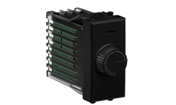 Диммер поворотный модульный, "Avanti", "Черный матовый", 1 модуль