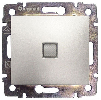 Выключатель Legrand Valena с подсветкой (алюминий)   770110