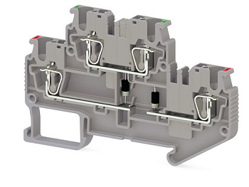 Пружинная клемма серии  SRD 4-FT (Серый)
