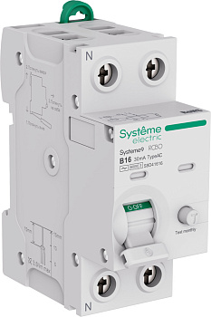 Systeme9 Авт. выкл. диф. тока (АВДТ) 1P+N B 16A 6kA 30мА Тип-AC 230В