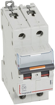 Автоматический выключатель DX3 2П D6A 25кА