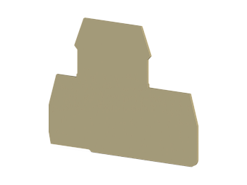Концевой сегмент на клеммники 2-х ярусные PIK(2,5-4)N*, (бежевый); NPP PIK 2,5-4N