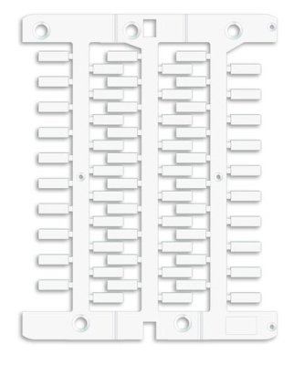 Маркировка для провода, жесткая, для трубочек. 4х12мм. Белая