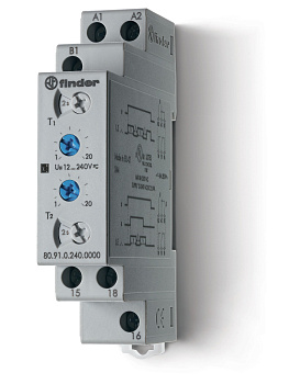 Модульный таймер 2-функциональный (LI, LE); питание 24…240В АС/DC; 1CO 16A; ширина 17.5мм; регулировка времени 0.1с…24ч; степень защиты IP20 Модульный таймер 2-функциональный (LI, LE); питание 24…240В АС/DC; 1CO 16A; ширина 17.5мм; регулировка времени 0.1с…24ч; степень защиты IP20