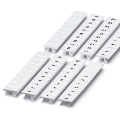 Маркировка для клемм, ширина 5 мм, узкая, для клемм Push-in, белая, от 49 до 60, горизонтальная ориентация, 1 шт. = карта из 96 маркеров