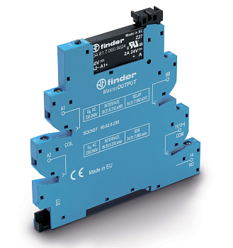Интерфейсный модуль, твердотельное реле, серия MasterOUTPUT; выход 6A (24В DC); питание 230-240В AC; категория защиты IP20; безвинтовые клеммы Push-in
