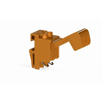 Клеммник 2-х полюсный для трансформатора, винт.зажим, 4 мм.кв., (оранжевый); TRV 4M