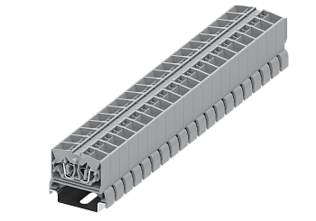 2-2 проходная клемма фронтального подключения серии 254 (SP35*7.5), серая