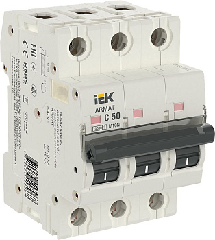 ARMAT Авт. выкл. M10N 3P C 50А IEK ARMAT Авт. выкл. M10N 3P C 50А IEK