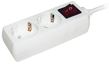 Удлинитель У02К-выкл. 2 места 2P+PE/5 метров 3х1мм2 16А/250 IEK