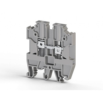 Клеммник на DIN-рейку с пружиной 4мм.кв. (серый); AVK-Y4