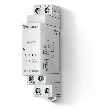 Модульное электронные шаговое реле; 1NO 16A; питание 230В АC; ширина 17.5мм; степень защиты IP20; упаковка 1шт.
