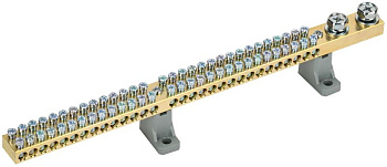 Шина N "ноль" на двух угл. изол. 200А ШНИ-10х18-60-L2-С IEK Шина N "ноль" на двух угл. изол. 200А ШНИ-10х18-60-L2-С IEK