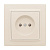 Розетка 1-мест. СП б/з 10 А с защ. штор. бежевый Минск EKF