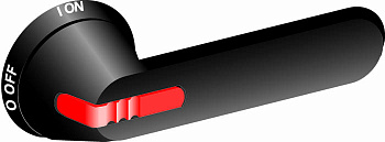 Ручка управления OHB95J12 (черная) для управления через дверь ру бильниками типа OT315..400