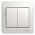 GLOSSA 2-клавишный ВЫКЛЮЧАТЕЛЬ, сх.5, 10АХ, в сборе, БЕЛЫЙ