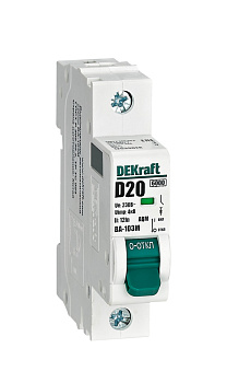 Авт. выкл. без теплозащиты 1P 20А х-ка D 6кА ВА-103M