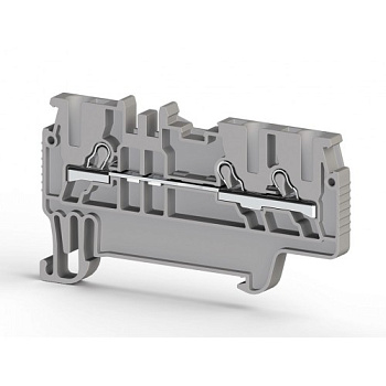 Клеммник пруж.быстрозажимной (Push in), 3-х выводной, 1,5мм.кв., (серый); PYK 1,5ME