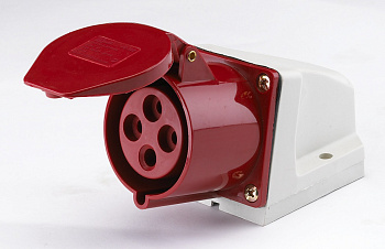 Розетка стационарная 124 3Р+РЕ 32А 380В IP44 РС-102