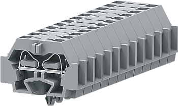 1-1 проходная клемма с боковым подключением с защёлкивающимися ножками серии 242, серая