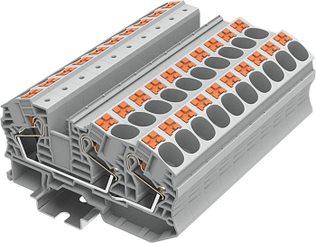 Клемма TP 1-2 проходная Push-in, сеч.16мм2, сер.